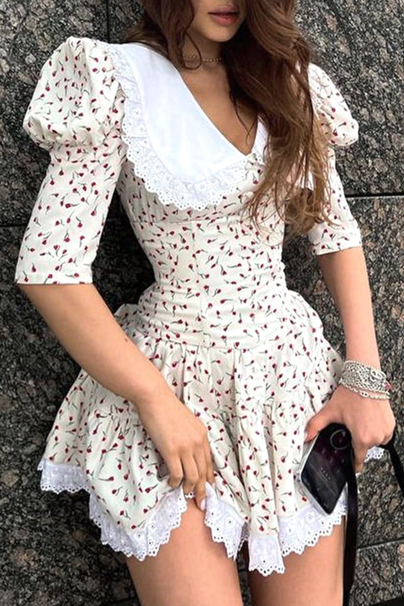 LB | Mini sukienka z kołnierzykiem Claudine w stylu retro