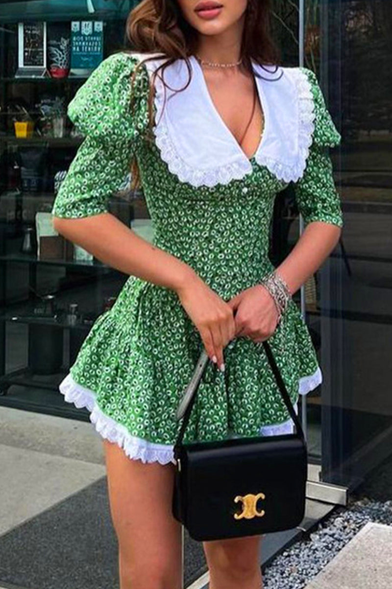 LB | Mini sukienka z kołnierzykiem Claudine w stylu retro