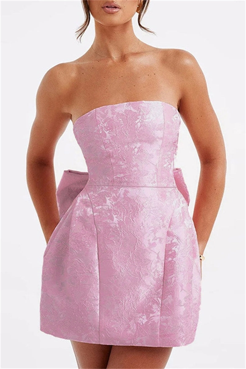 LB | Żakardowa mini sukienka Bustier