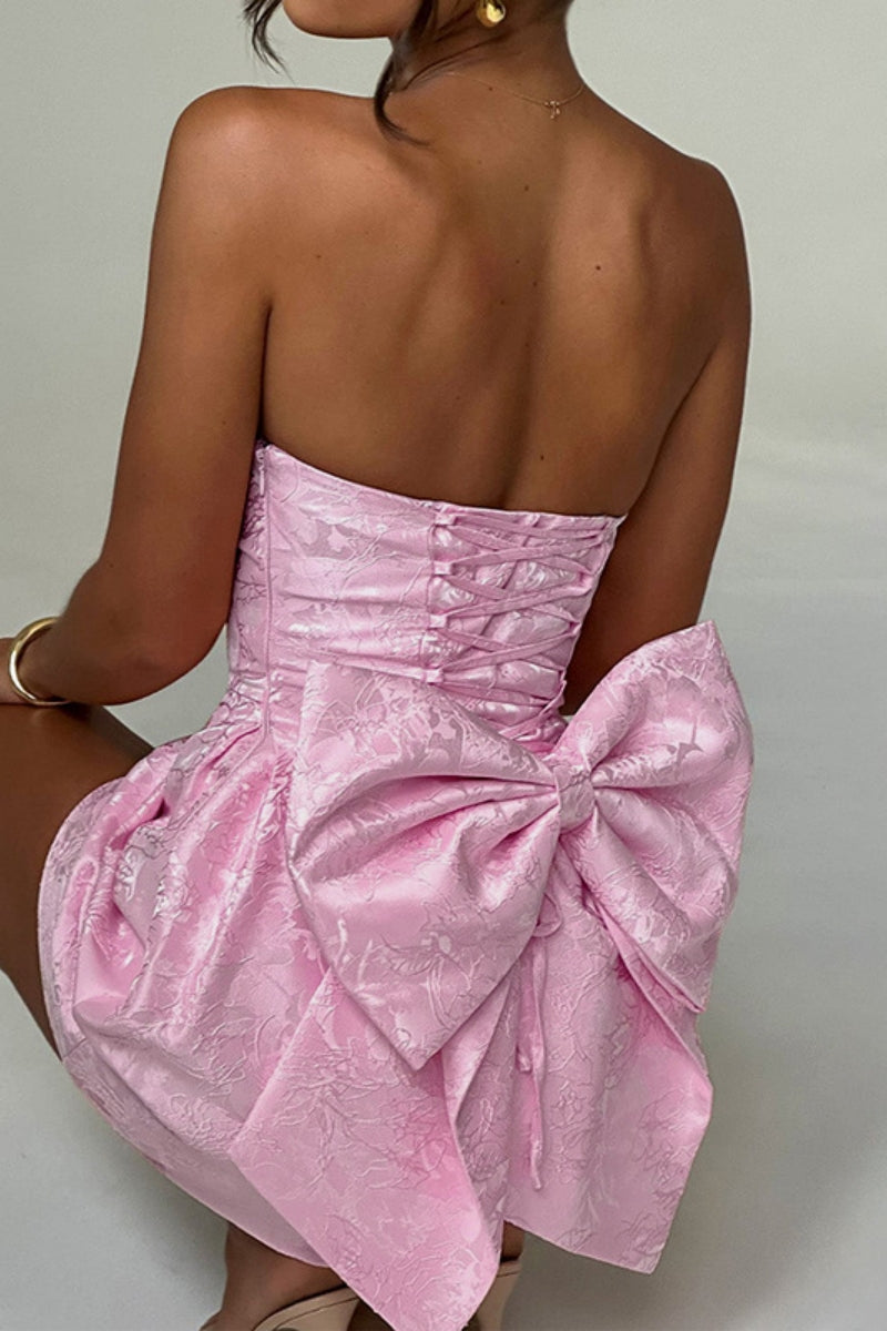 LB | Żakardowa mini sukienka Bustier