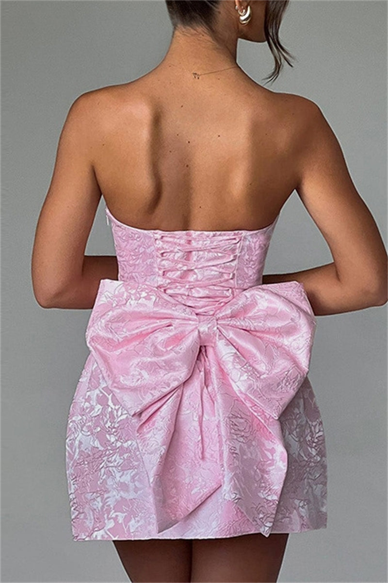 LB | Żakardowa mini sukienka Bustier