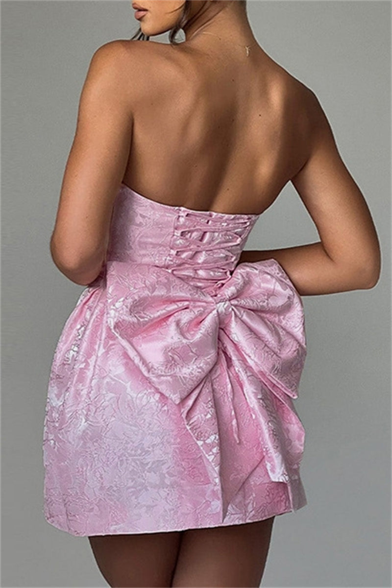 LB | Żakardowa mini sukienka Bustier