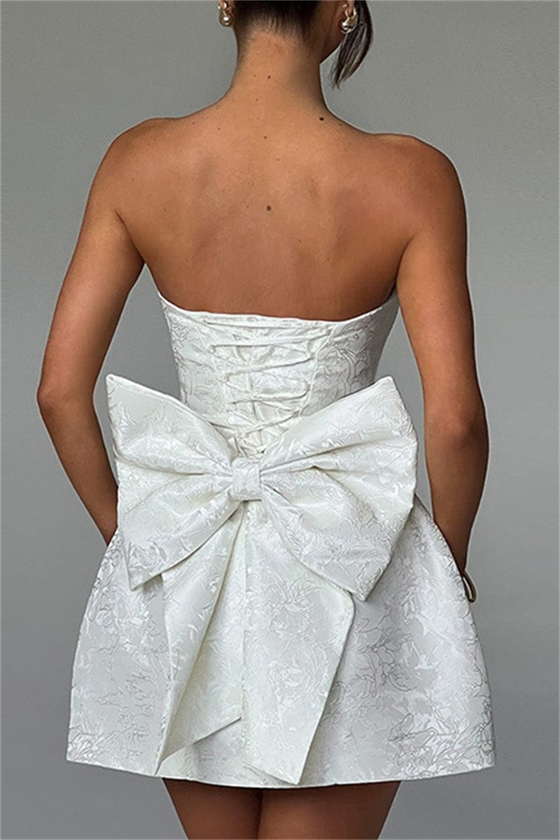 LB | Żakardowa mini sukienka Bustier