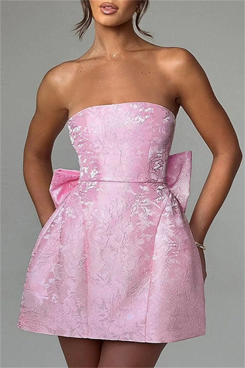 LB | Żakardowa mini sukienka Bustier