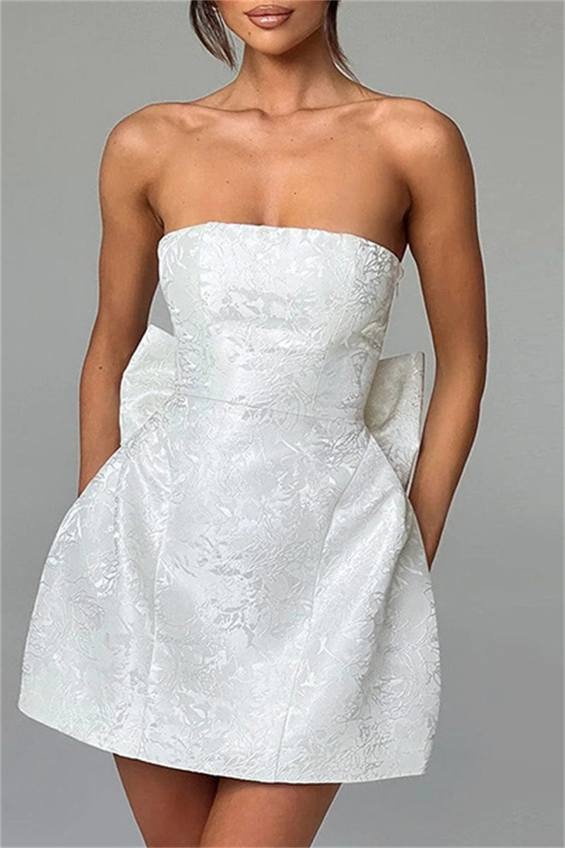 LB | Żakardowa mini sukienka Bustier