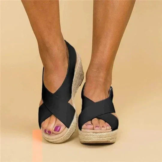 LB | Eleganckie sandały Espadryle Szyk