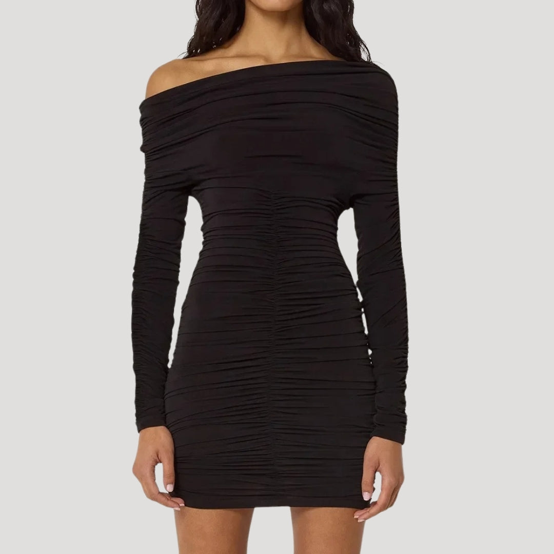 LB | Damska mini sukienka bodycon z falbankami na ramiączkach