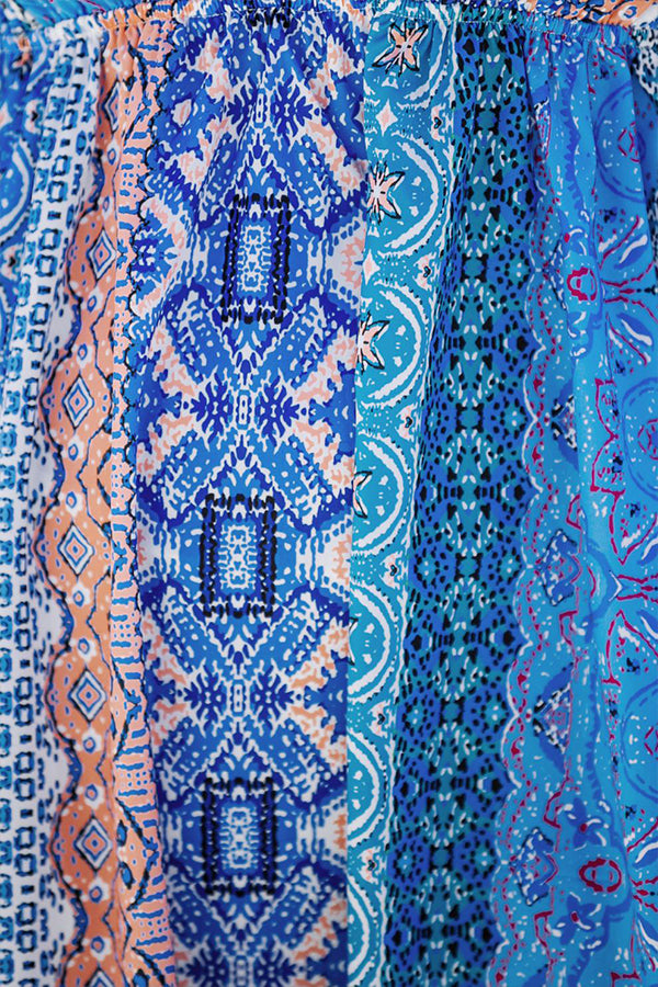 LB | Beach Walk Colorblock Paisley Printed Cami Maxi Dress