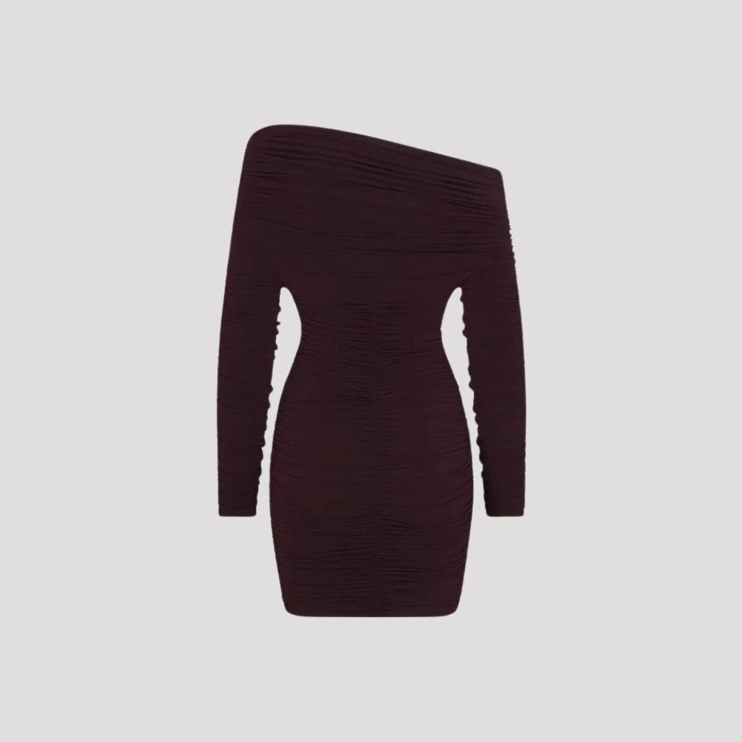 LB | Damska mini sukienka bodycon z falbankami na ramiączkach