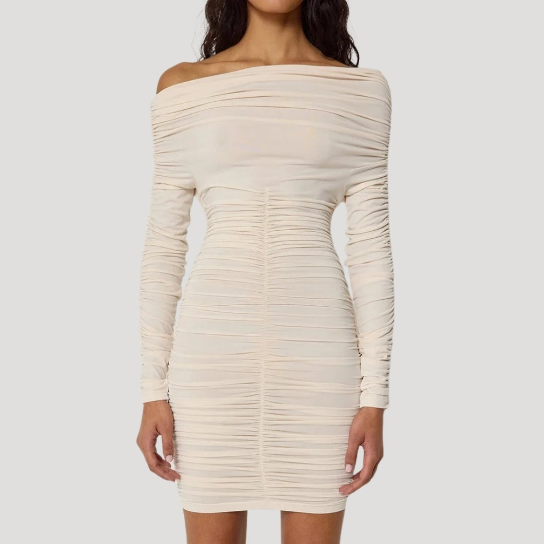 LB | Damska mini sukienka bodycon z falbankami na ramiączkach