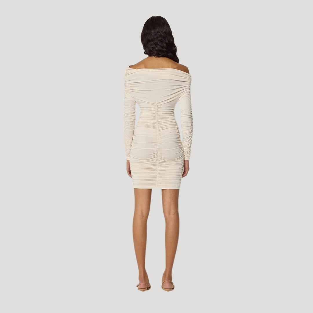 LB | Damska mini sukienka bodycon z falbankami na ramiączkach