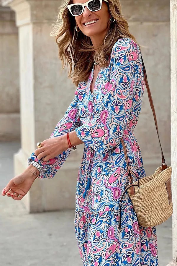 LB | Infinite Days Paisley Print Maxi Dress
