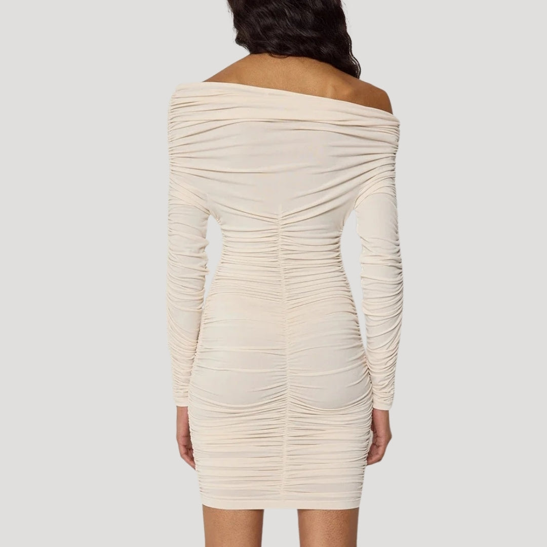 LB | Damska mini sukienka bodycon z falbankami na ramiączkach