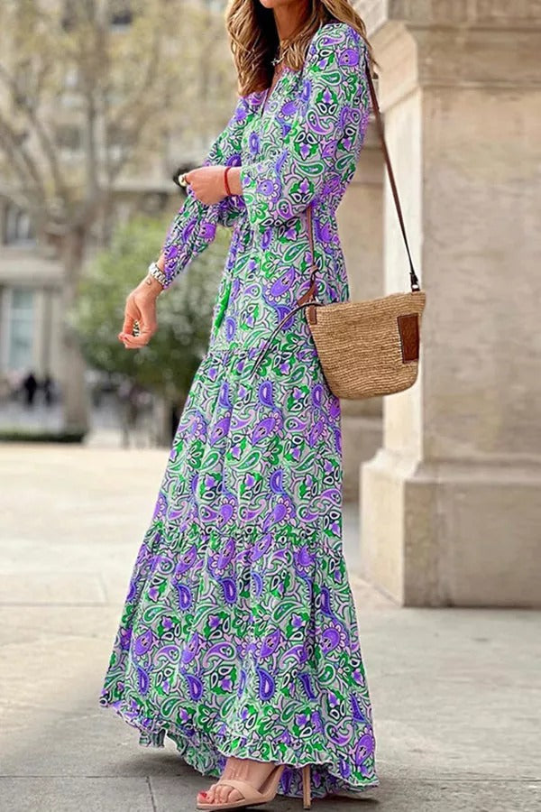LB | Infinite Days Paisley Print Maxi Dress