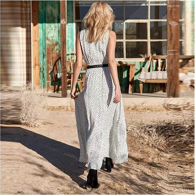 LB | Boho Polka Dot Maxi Dress