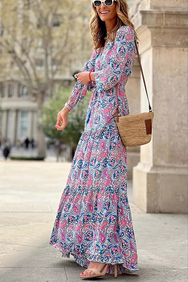 LB | Infinite Days Paisley Print Maxi Dress