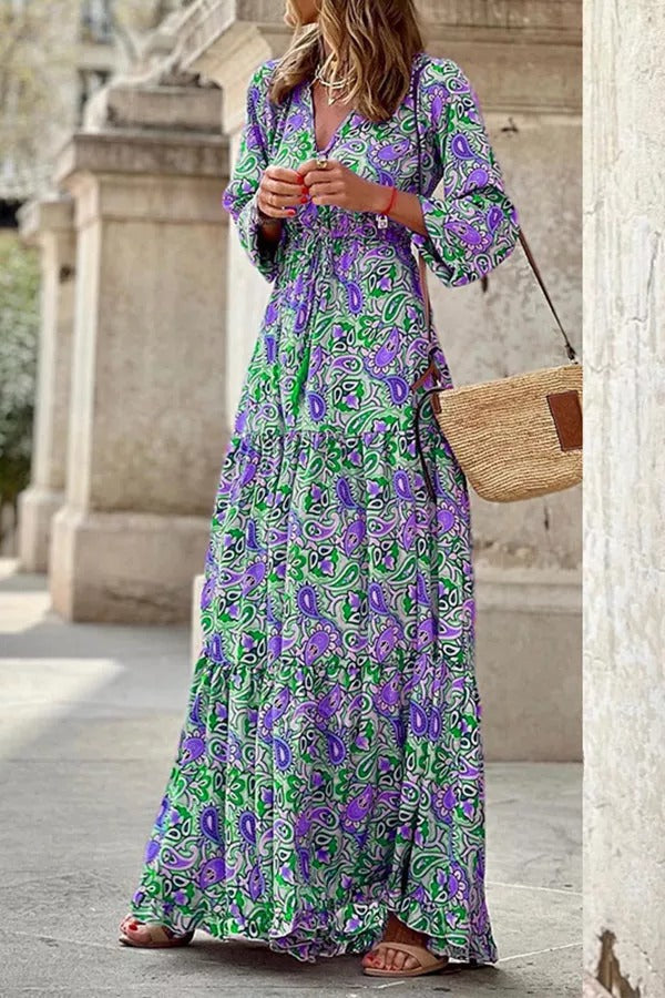 LB | Infinite Days Paisley Print Maxi Dress