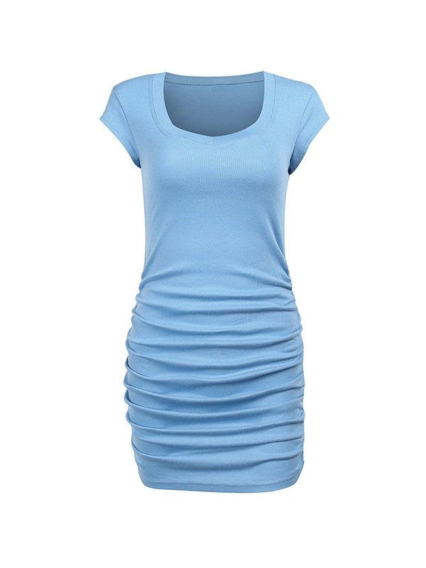 LB | Prosta mini sukienka bodycon z falbanami