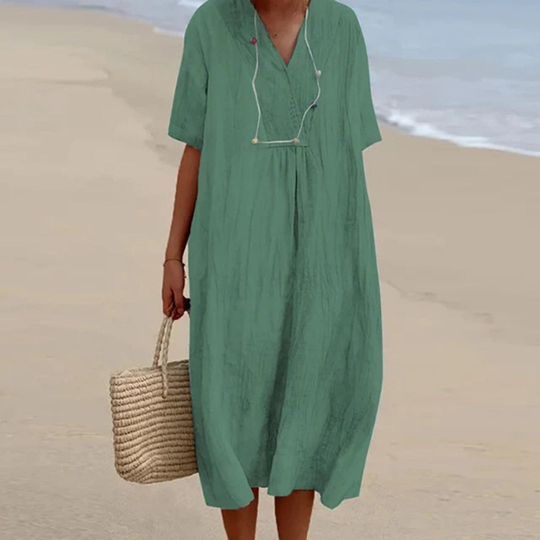 LB | Lekka damska sukienka maxi inspirowana stylem vintage