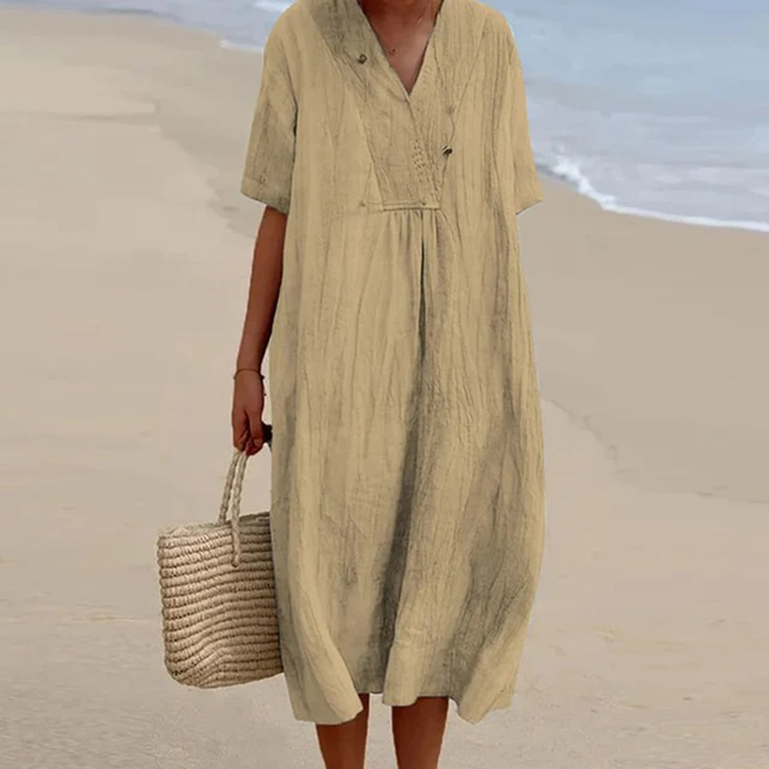 LB | Lekka damska sukienka maxi inspirowana stylem vintage