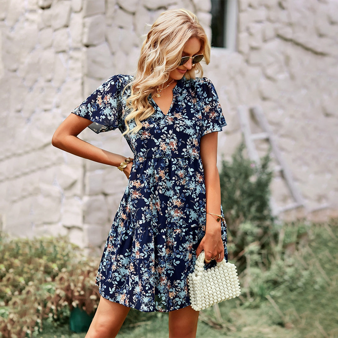 LB | Letnia sukienka mini w kwiaty