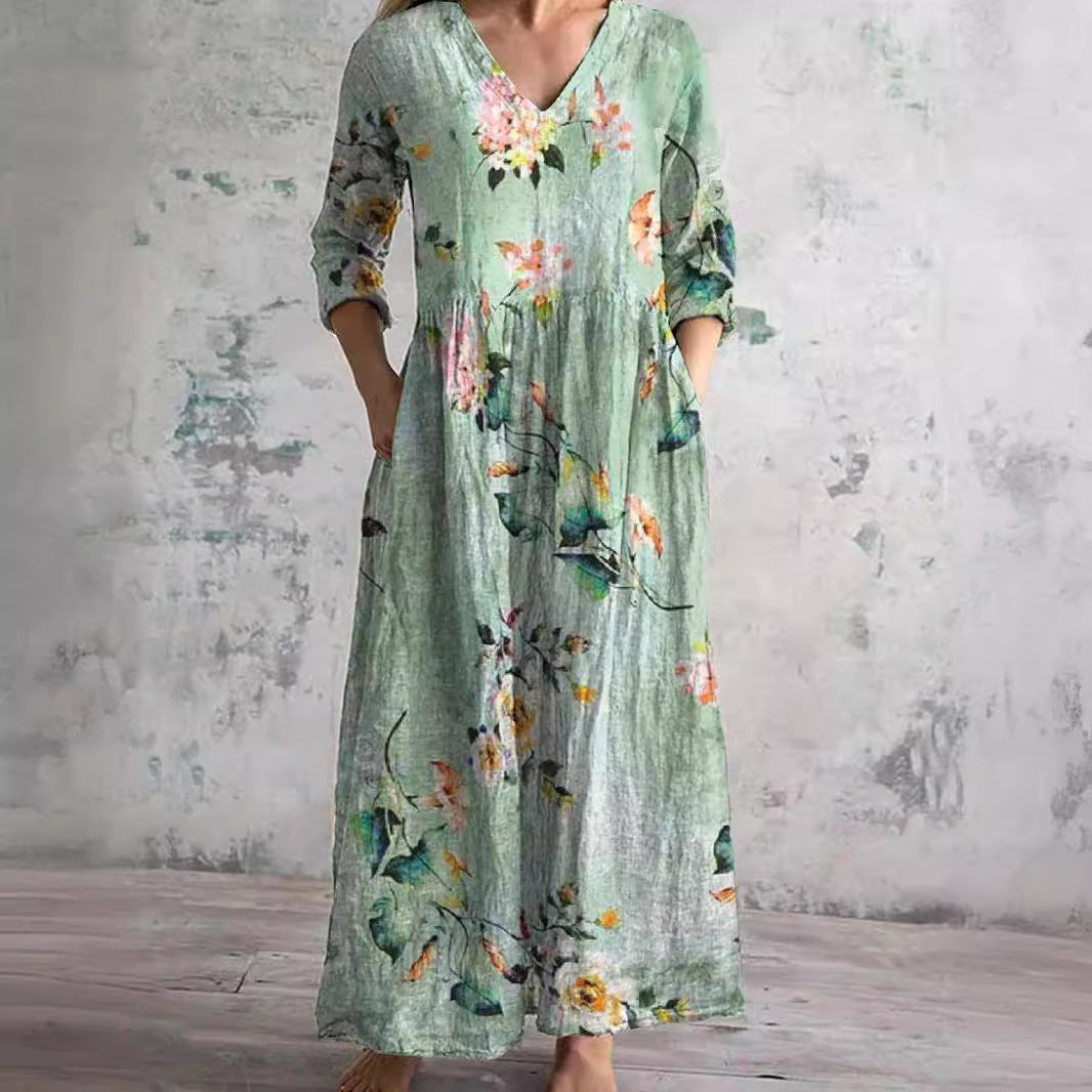 LB | Floral Whimsy Boho Maxi Dress