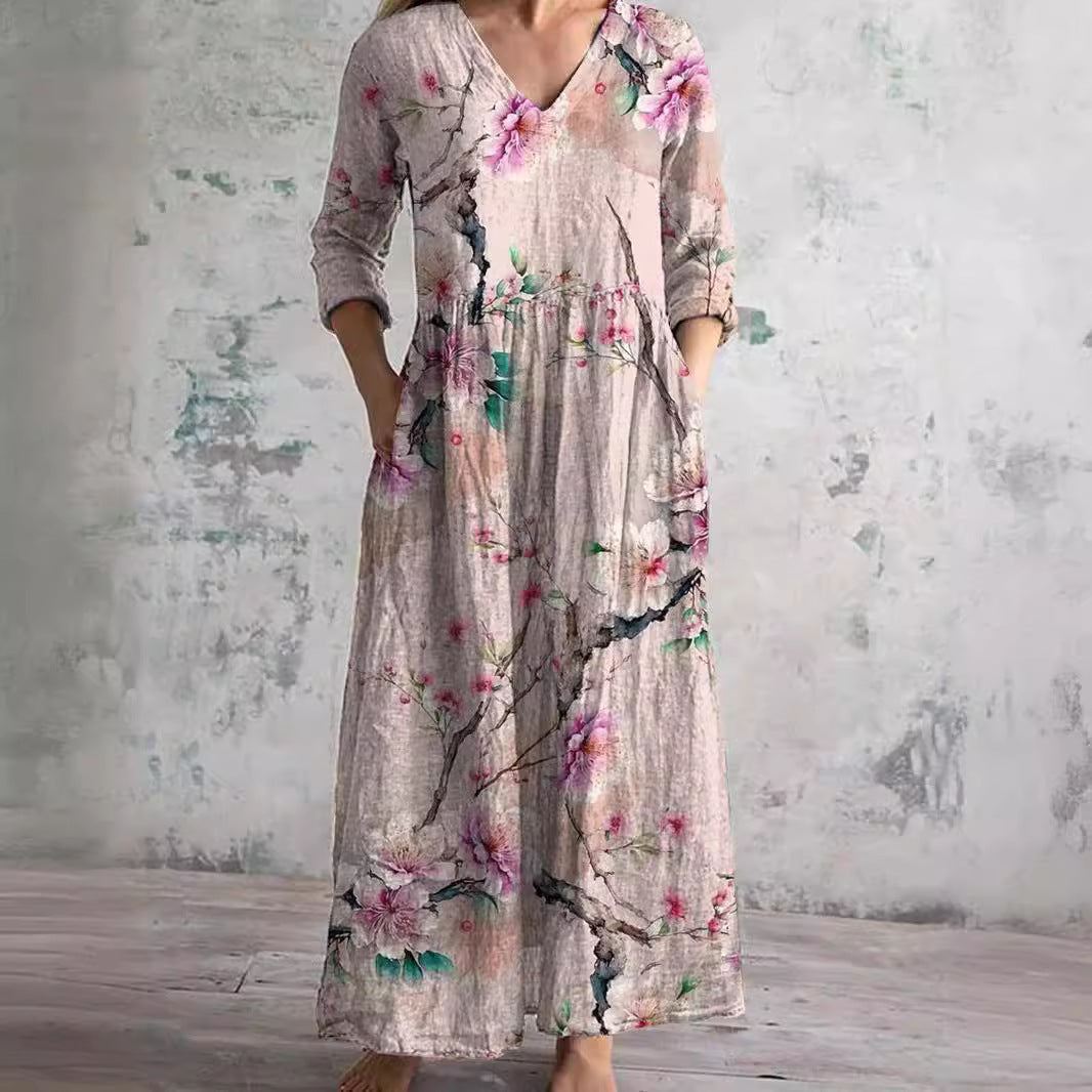 LB | Floral Whimsy Boho Maxi Dress