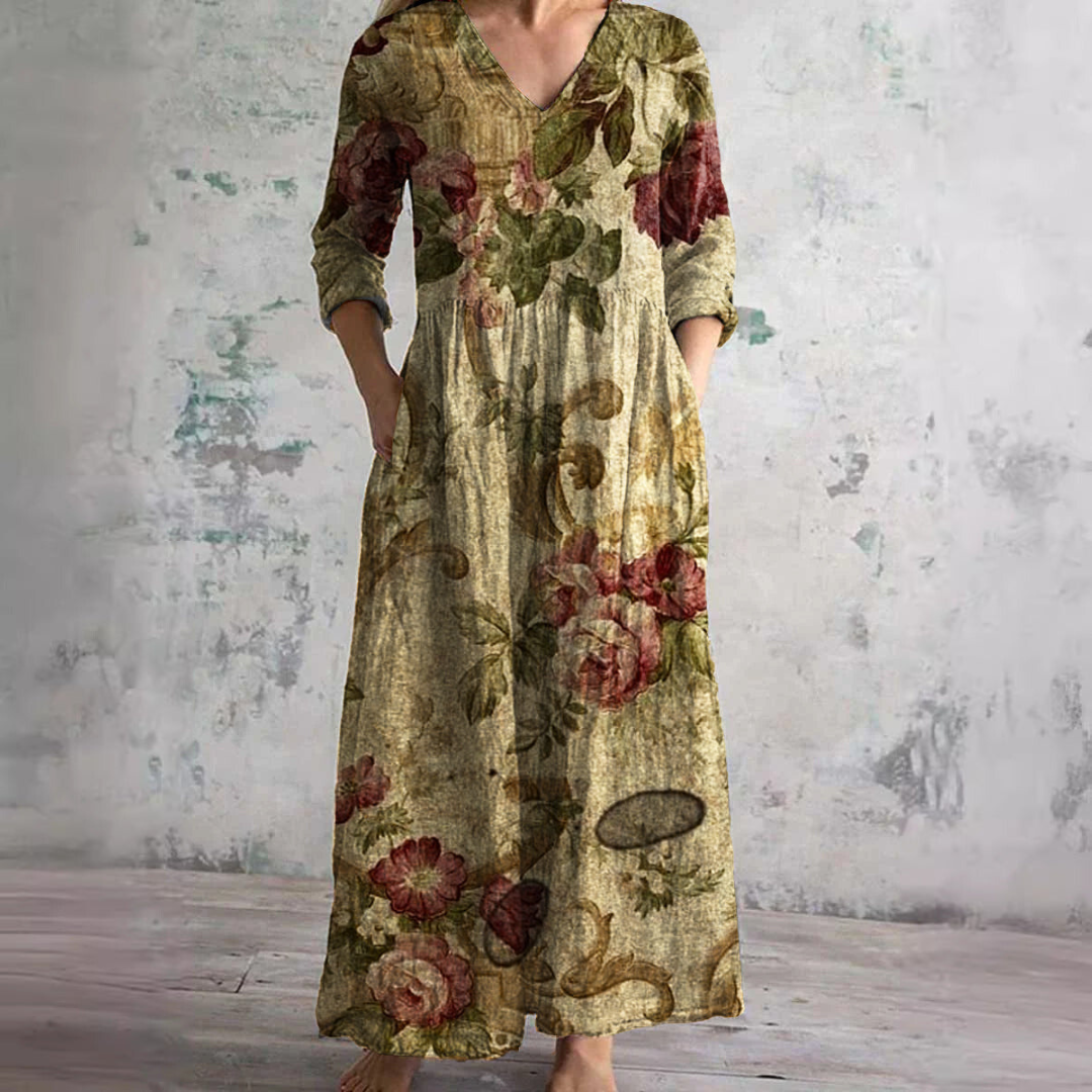 LB | Floral Whimsy Boho Maxi Dress