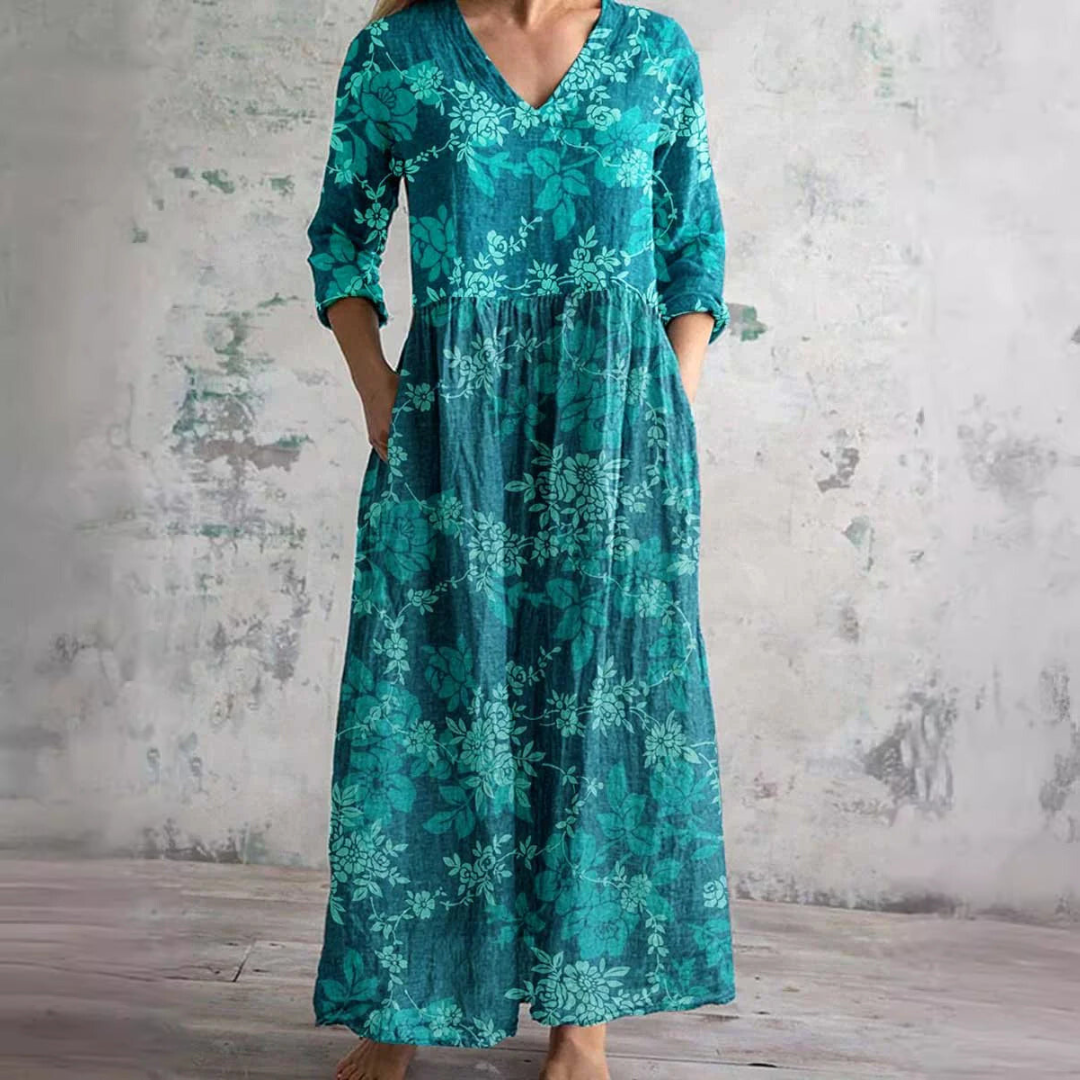 LB | Floral Whimsy Boho Maxi Dress