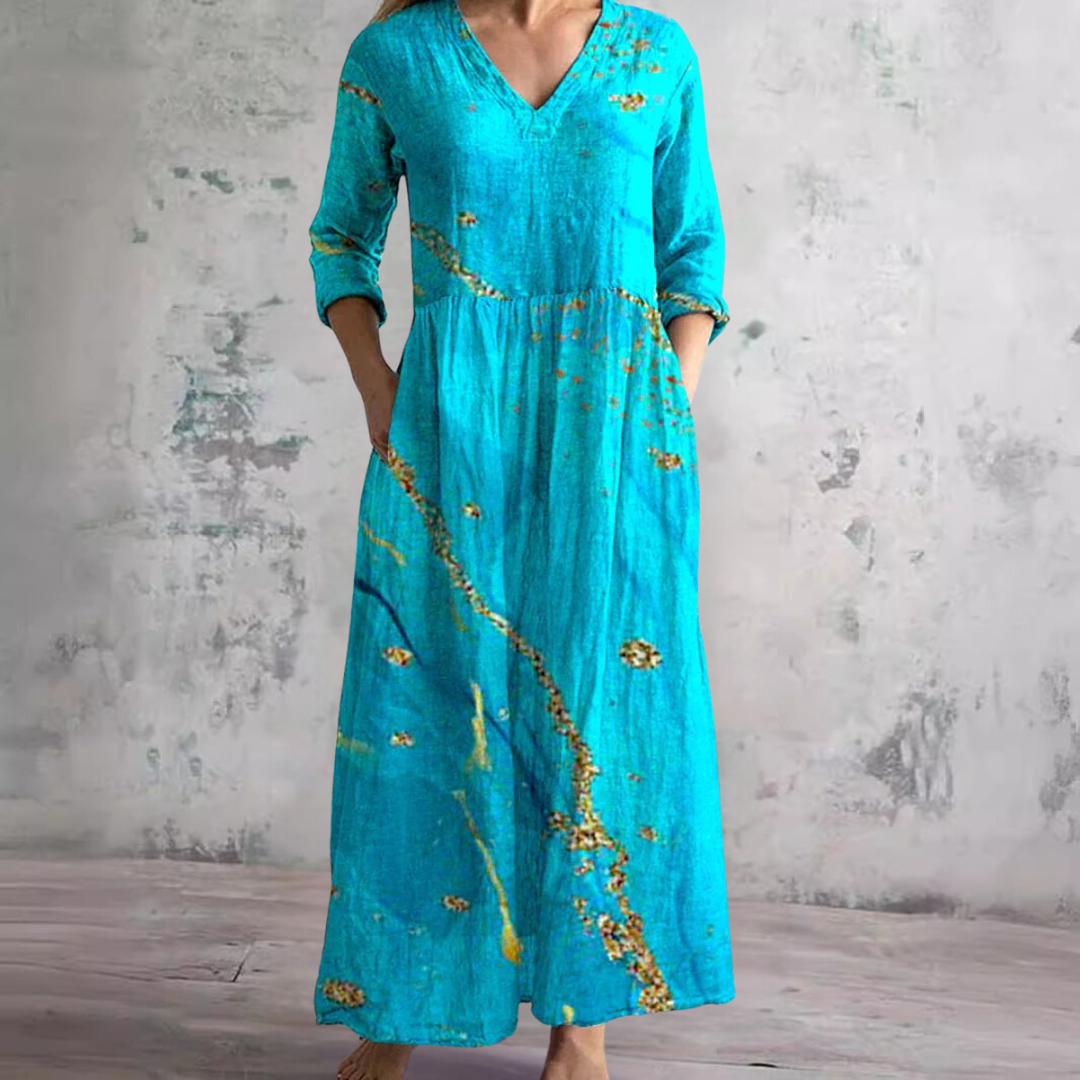 LB | Floral Whimsy Boho Maxi Dress