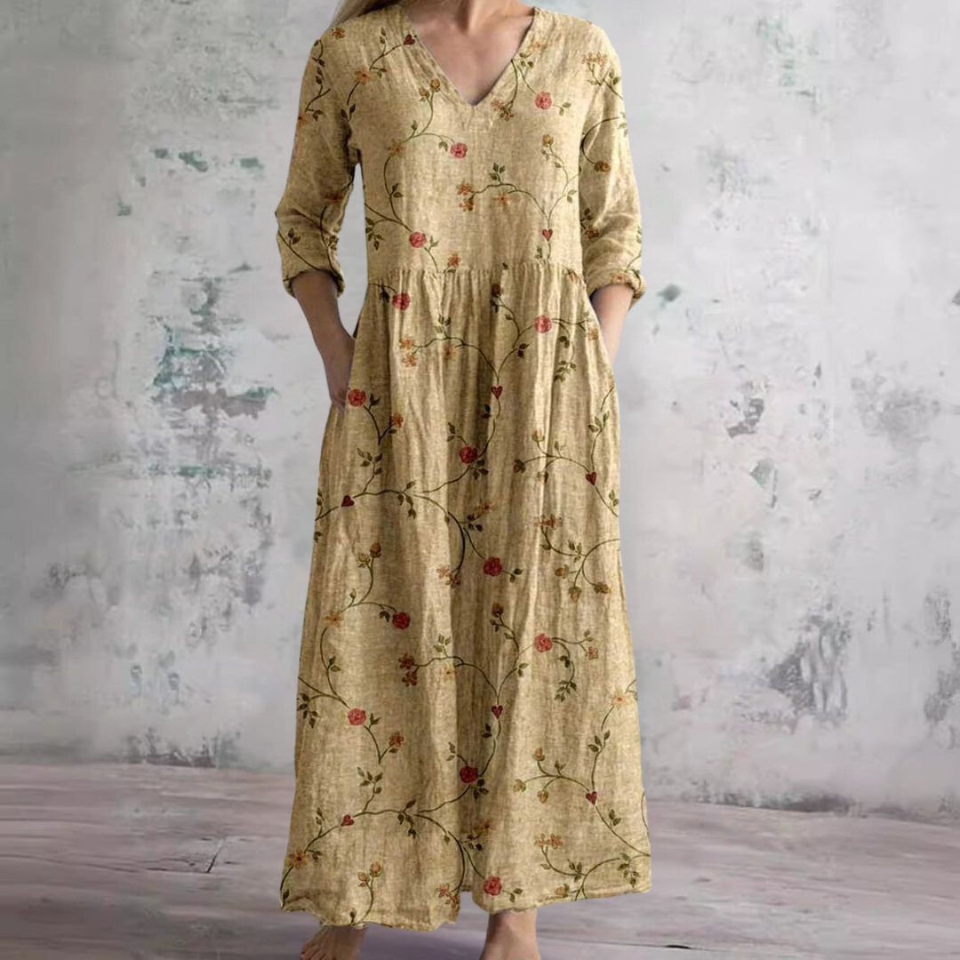 LB | Floral Whimsy Boho Maxi Dress