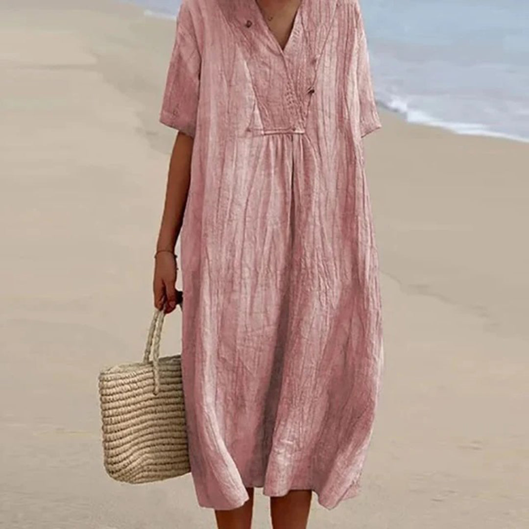 LB | Lekka damska sukienka maxi inspirowana stylem vintage