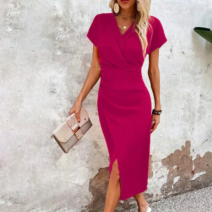 LB | casualowa krótka sukienka mini z dekoltem w szpic dla kobiet