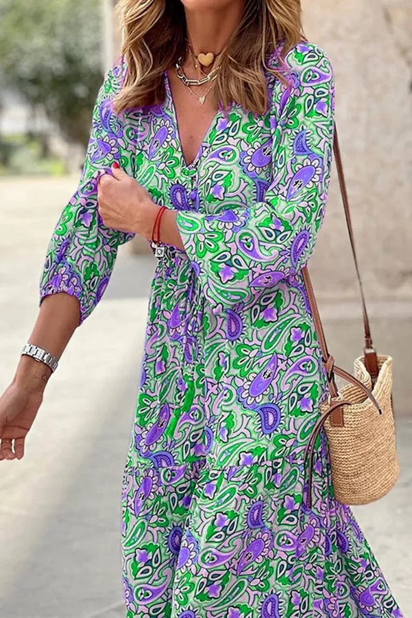 LB | Infinite Days Paisley Print Maxi Dress