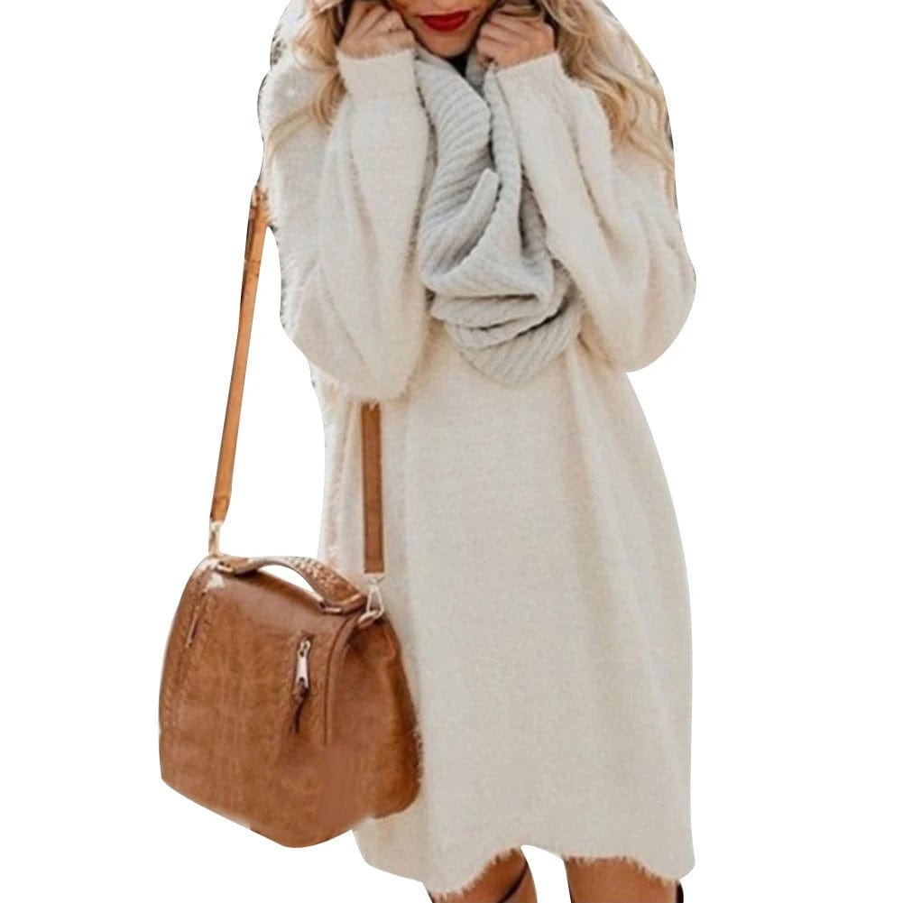 LB | Dzianinowa mini sukienka w stylu swetra