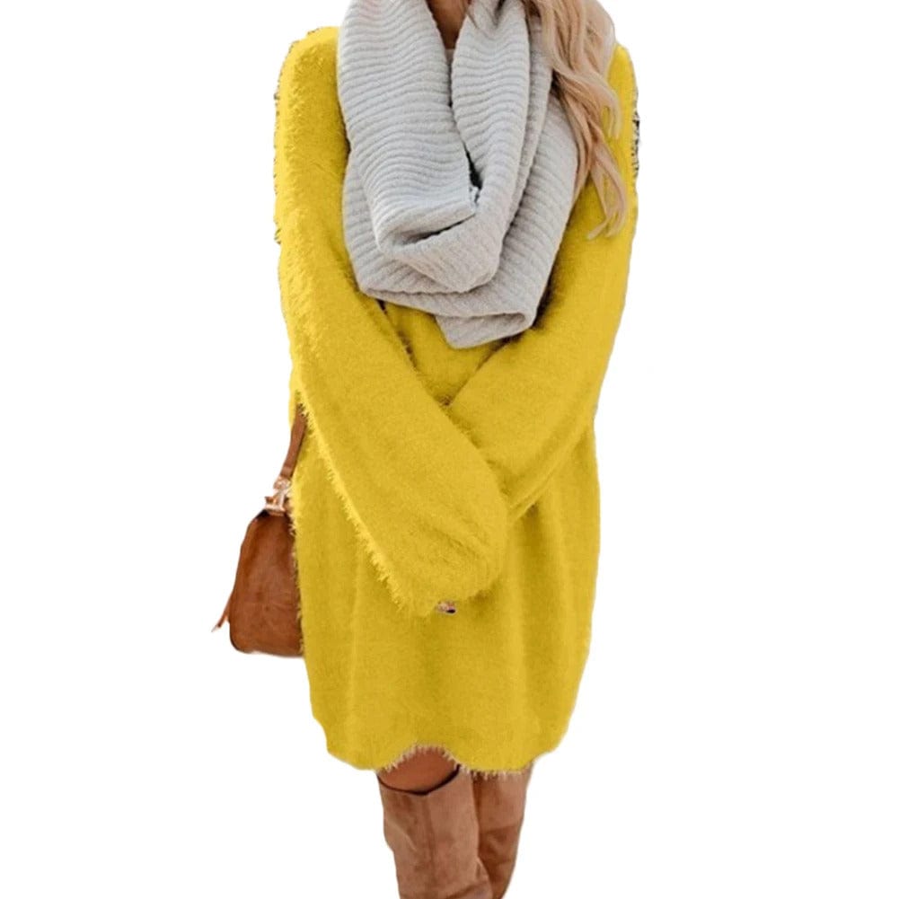 LB | Dzianinowa mini sukienka w stylu swetra