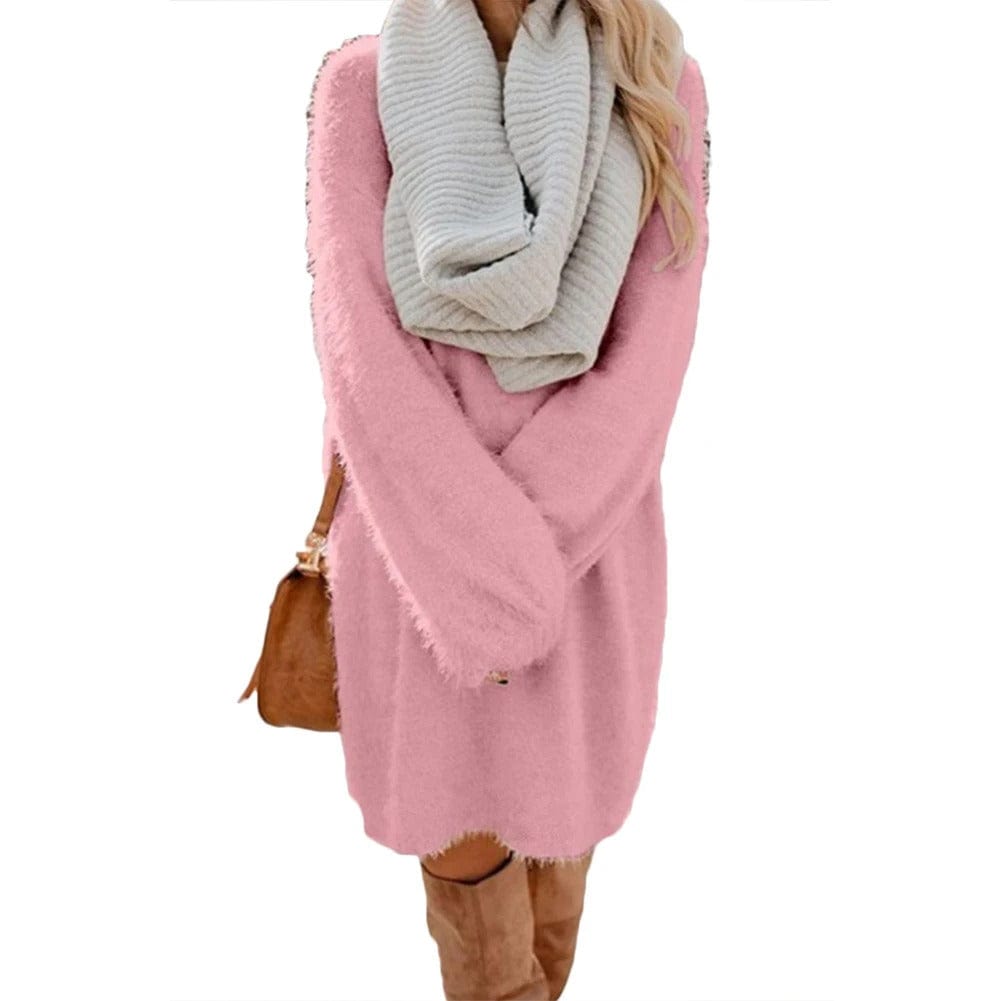 LB | Dzianinowa mini sukienka w stylu swetra