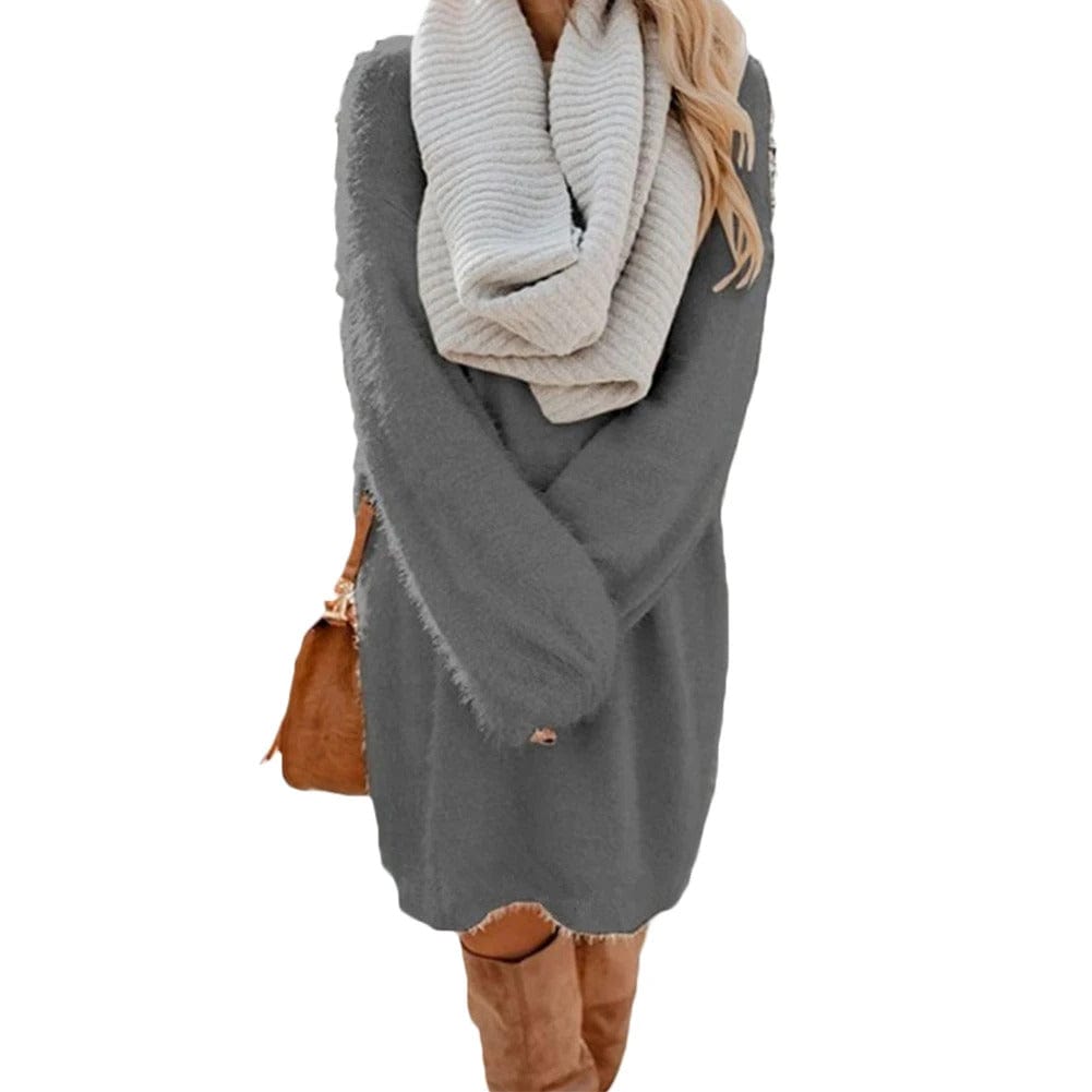 LB | Dzianinowa mini sukienka w stylu swetra