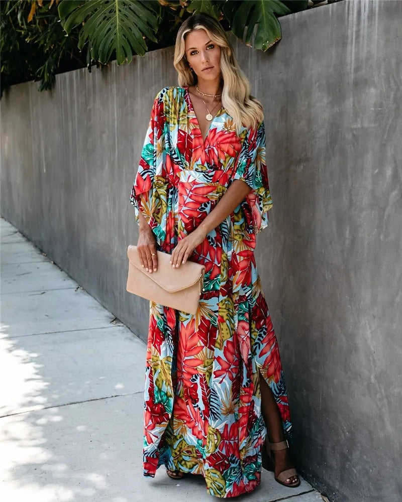 LB | Boho Breeze Kimono Maxi Dress