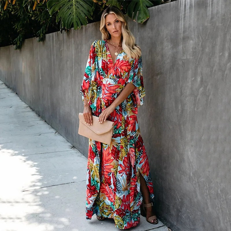 LB | Boho Breeze Kimono Maxi Dress