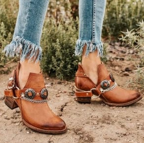 AS | Chunky Mid Heel Vintage Shoes