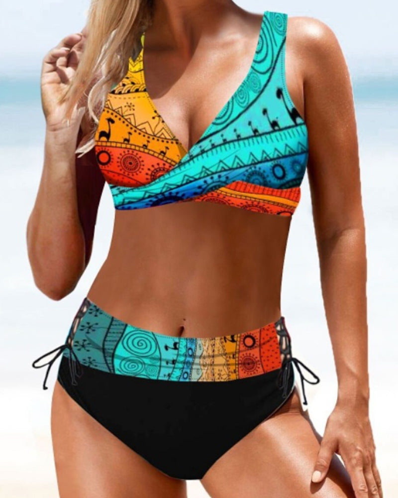 LB | Kolorowy kostium kąpielowy bikini