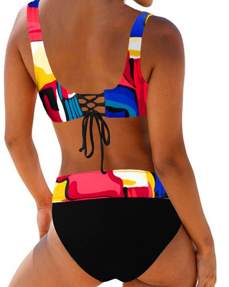 LB | Kolorowy kostium kąpielowy bikini