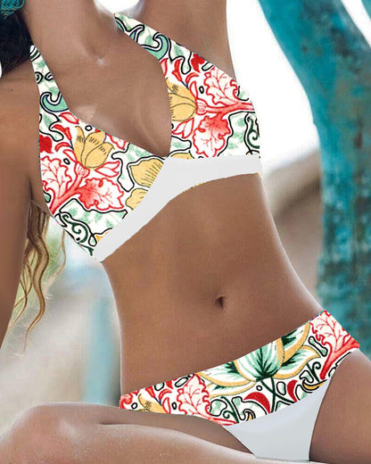 LB | Komplet bikini z kwiatowym wzorem