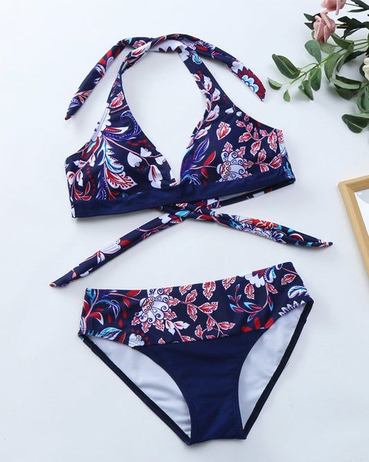 LB | Komplet bikini z kwiatowym wzorem