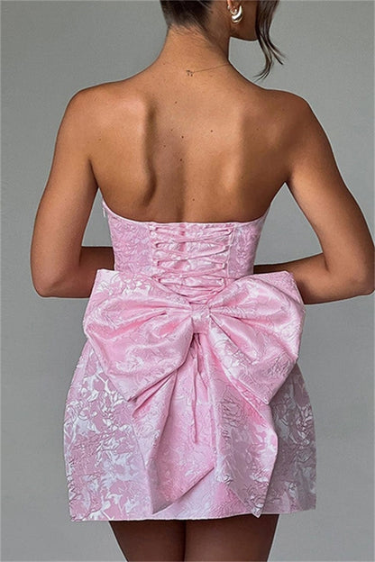LB | Żakardowa mini sukienka Bustier