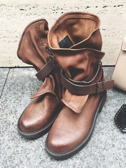 LB | Vintage buty za kostkę z klamrami
