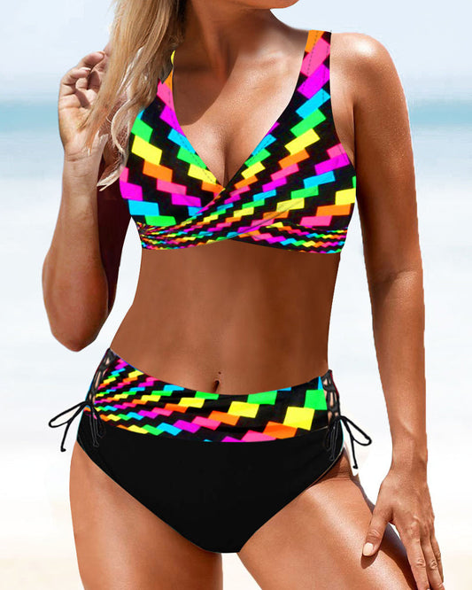 LB | Kolorowy kostium kąpielowy bikini