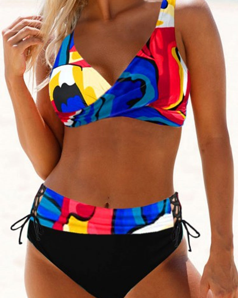 LB | Kolorowy kostium kąpielowy bikini