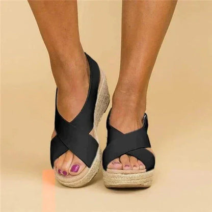 LB | Eleganckie sandały Espadryle Szyk